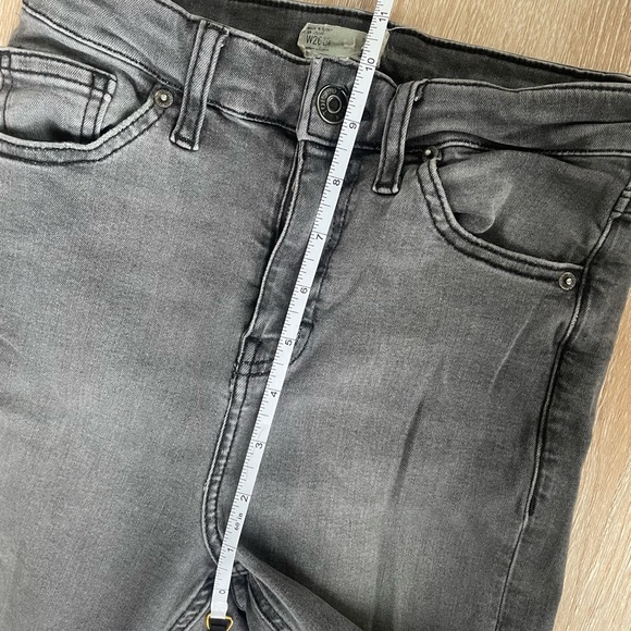 TopShop Gray Faded Black Jamie Skinny Stretch Jeans 26 Tall Grey - Picture 5 of 7